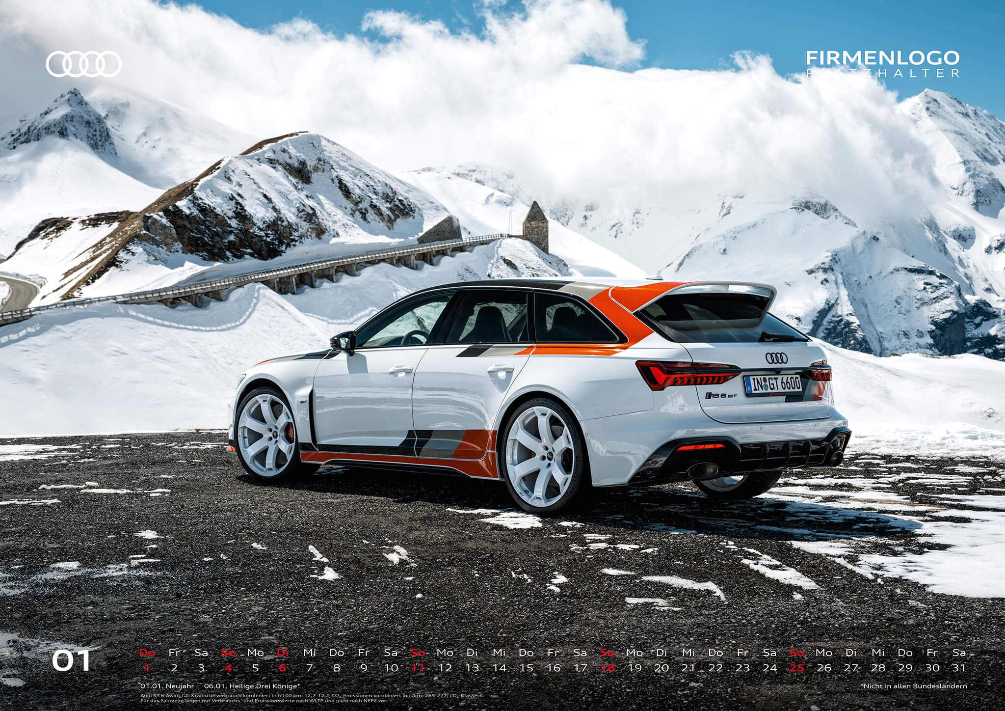 Audi Kalender 2026, DIN A2, ohne Firmenlogo – Bild 3